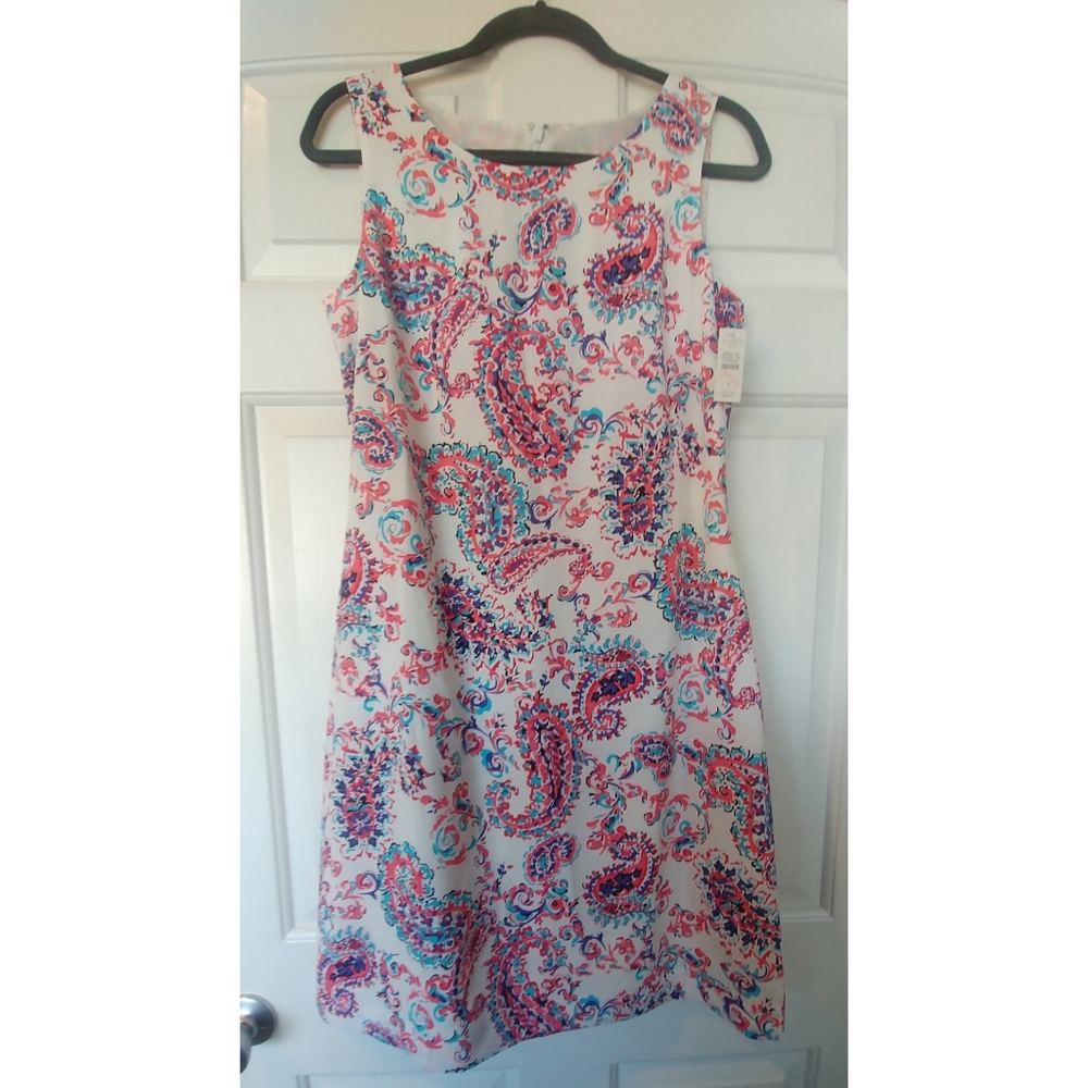 Paisley sleeveless sheath dress - Talbots NWT